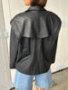 Shoulder Detail PU Jacket Black