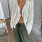 Cloud Knitted Open Style Cardigan Cream