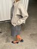 High Neck Belted Jacket Sage Green
