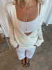 Reversible V-neck Longsleeve White
