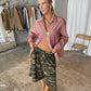 Oversized Checked Shirt Cherry Red