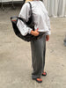 Pinstripe Tailored Pants Charcoal