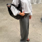 Pinstripe Tailored Pants Charcoal