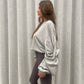 Oversized Twisted Longsleeve Sweater Grey