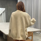 Oversized Press Button Cardigan Cream