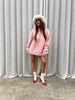 Oversized Wool Mix Jumper Pink