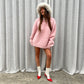 Oversized Wool Mix Jumper Pink