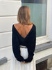 V-Back Longsleeve Top Black