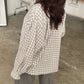 Loose Checked Pocket Shirt Sage Green