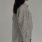 Loose Checked Pocket Shirt Sage Green