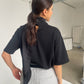 Short Sleeved Scarf Tee Black