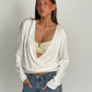 Reversible V-neck Longsleeve White