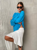 Basic Long Sleeve Tee Turquoise