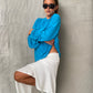 Basic Long Sleeve Tee Turquoise