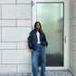 Oversized Zipper Bomber Blue
