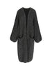 Chunky Long Knitted Cardigan Charcoal