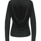 Draped Back Top Black