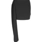 Draped Belted Mini Skirt Black