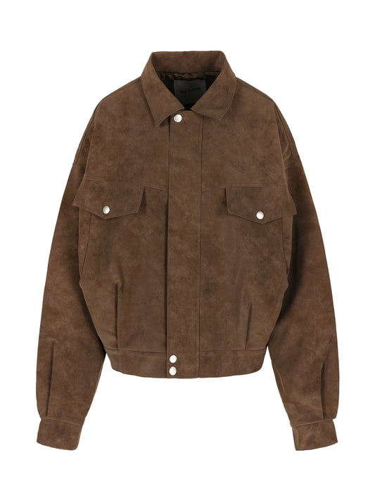 Suede Style Front Pocket Jacket