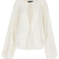 Cloud Knitted Open Style Cardigan Cream