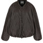 Oversized Bomber Oil Dark Brown