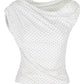 Twisted Draped Top Polka Dot