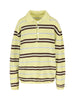 Knitted Striped Polo Longsleeve Yellow