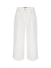 Wide Leg Pocket Detail Pants White