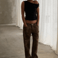 Leopard Straight Jeans