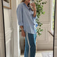 Two Striped Boxer Pants Blue