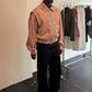 Oversized Contrast Stitch Jacket Dusty Pink