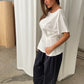 Oversized Cinched Tee White
