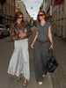 Pinstripe Tailored Pants Charcoal