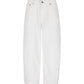 Baggy-Hose mit weitem Bein in Weiß
