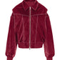 Übergroße Jacke mit Kontrastnähten Rot