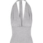 Deep Halter Neck Top Grey