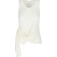 Knitted Belted Tank Top Ivory