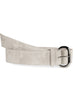 Wide Belt Grey Suede