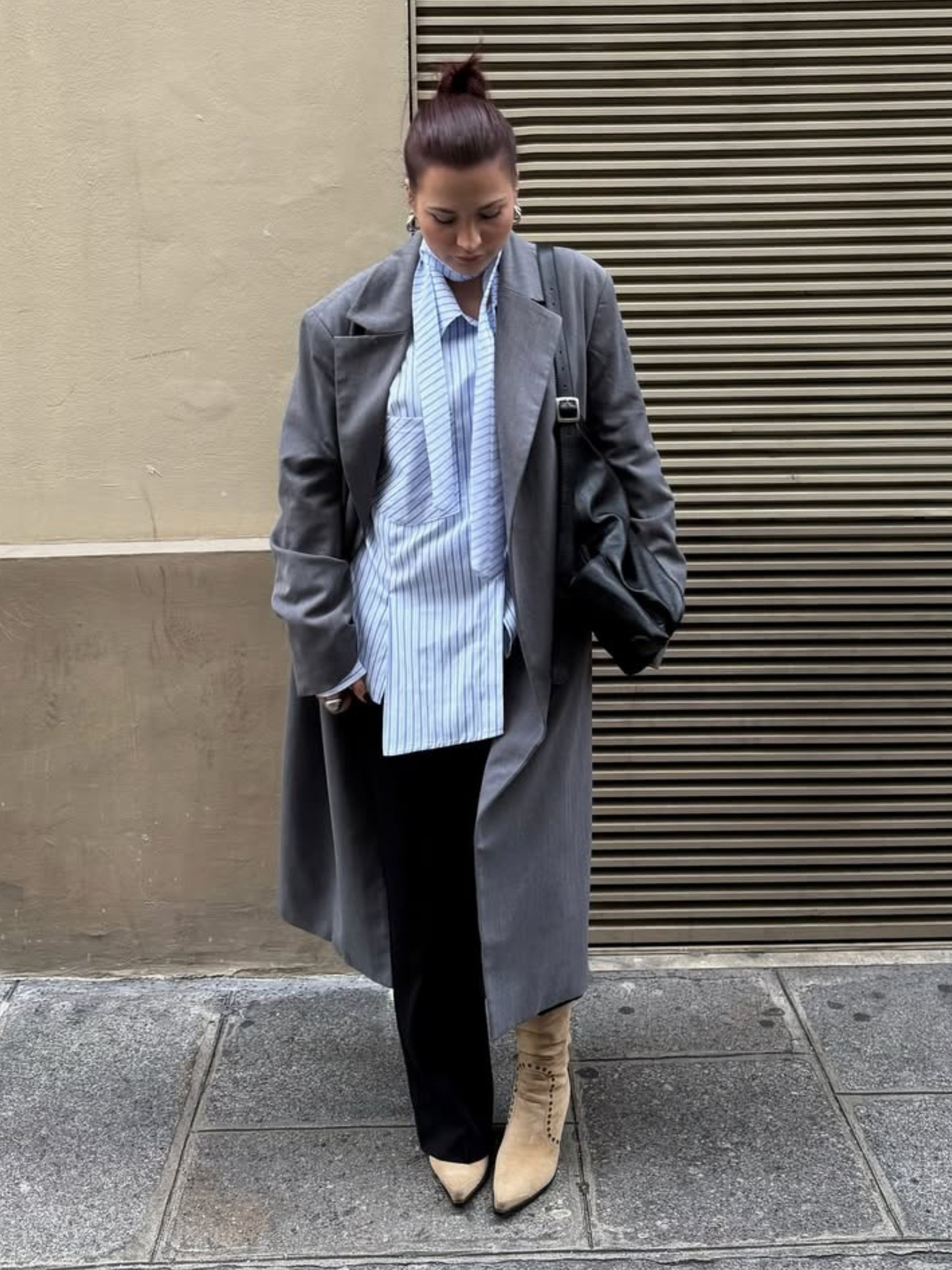Oversized Striped Drawstring Shirt With Tie – The Room Antwerp