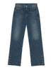 Eyelet Detail Flared Jeans
