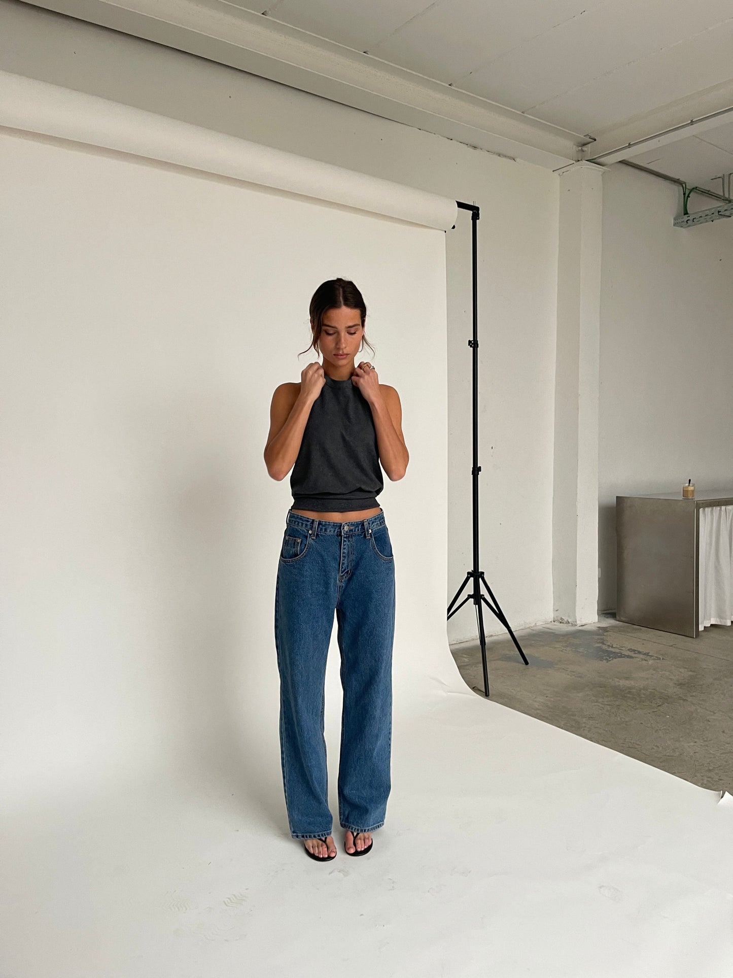 Classic Straight Leg Jeans Bright Blue