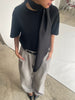 Short Sleeved Scarf Tee Black