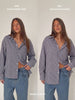 Oversized Checked Shirt Navy