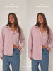 Oversized Checked Shirt Pink