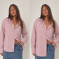 Oversized Checked Shirt Pink