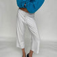 Cropped Jogger Pants Light Grey