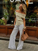 Off Shoulder Knitted Top Ivory