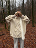 Oversized Braided Knit Cream