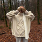 Oversized Braided Knit Cream