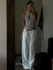 Baggy Wide Leg Pants White